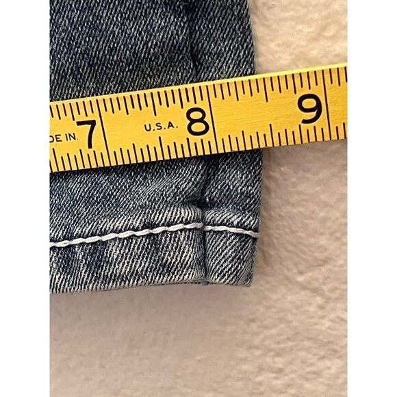 Copperflash 14WCurvy Blue Straight-Leg Jeans Embroidery Comfortable Stretch - Picture 13 of 14